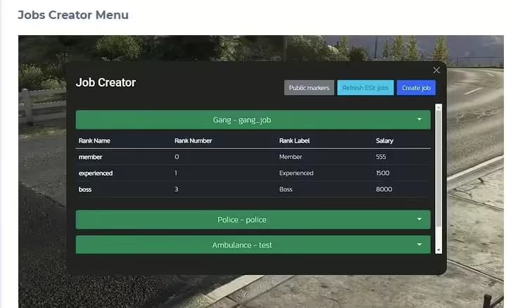 FiveM Jobs Creator | ESX v4.0 preview