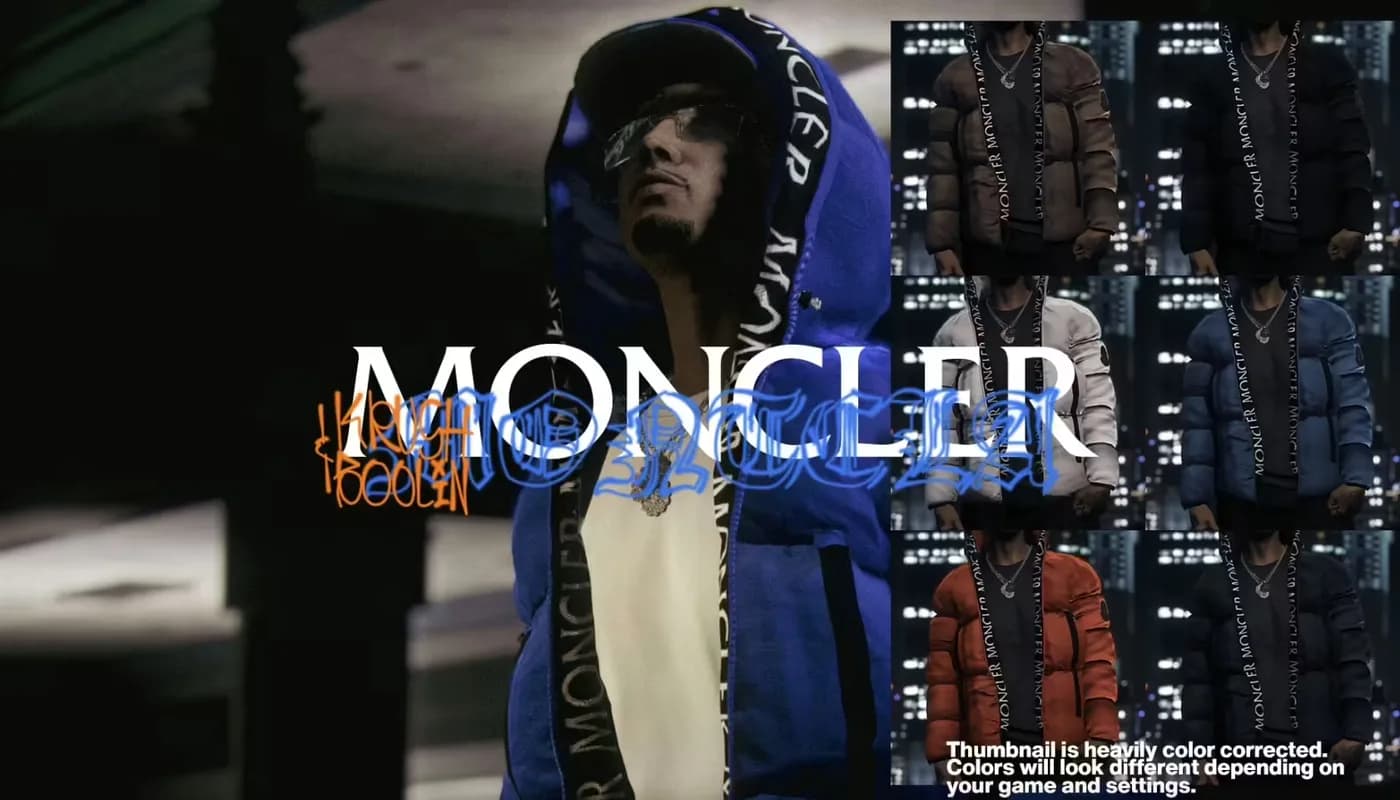 Krush’s Moncler Jacket product preview for esx FiveM servers