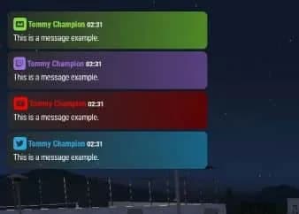 okokChat product preview for esx FiveM servers