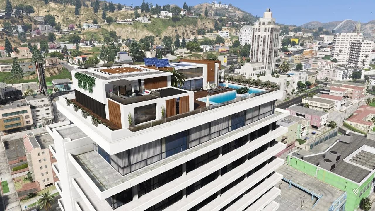 Pacific Rooftop Mansion product preview for esx FiveM servers