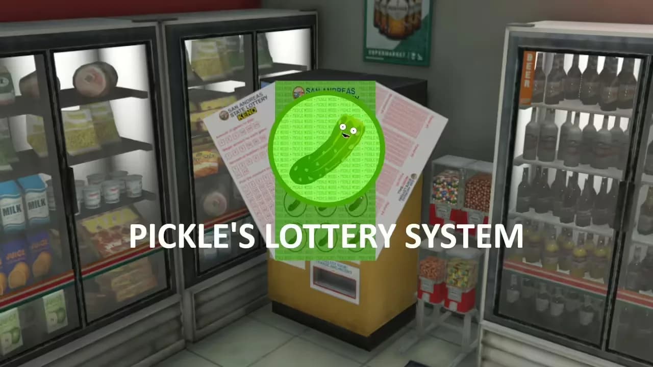 Pickle’s Lottery System product preview for esx FiveM servers