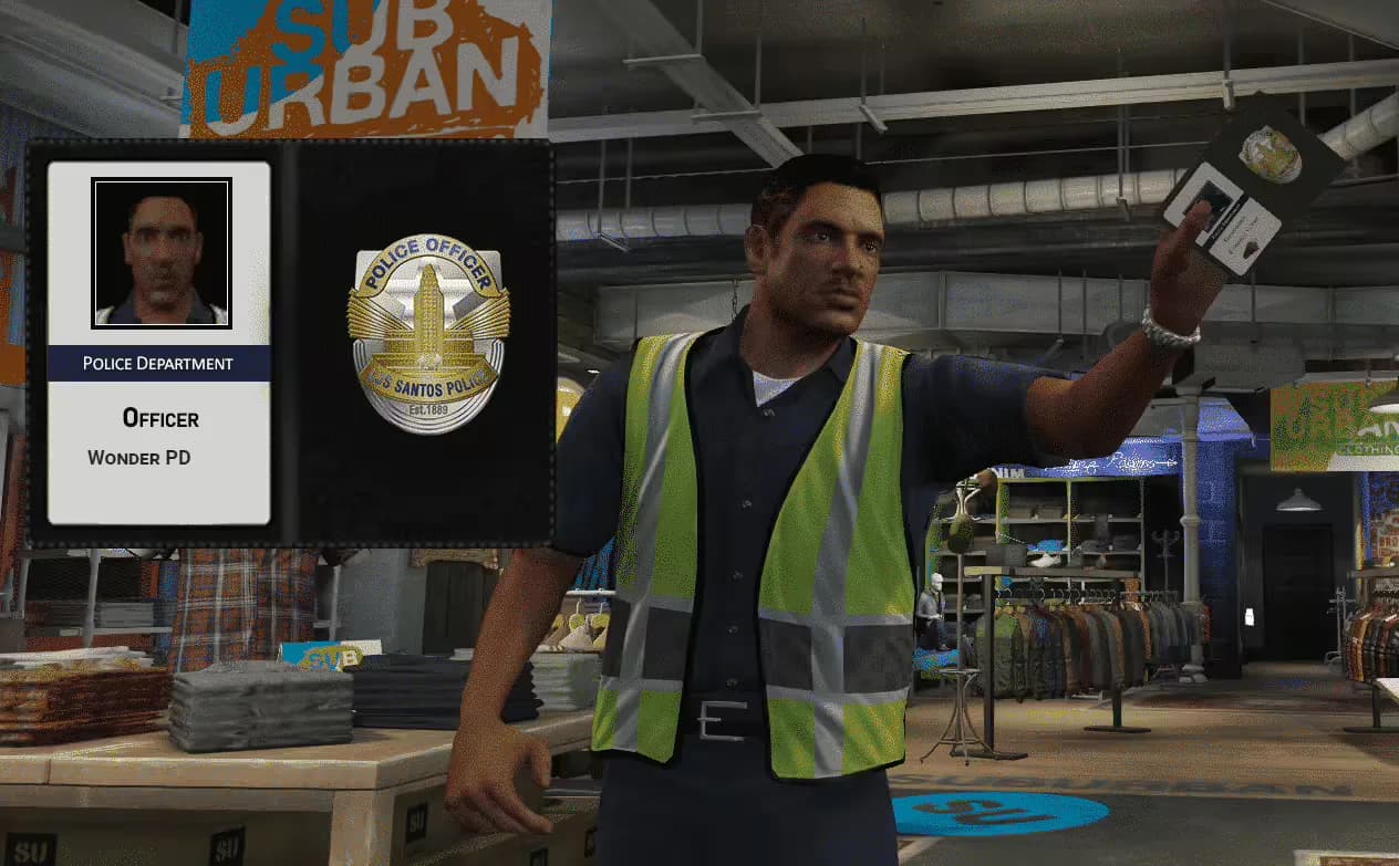 Police Badge Show product preview for esx FiveM servers