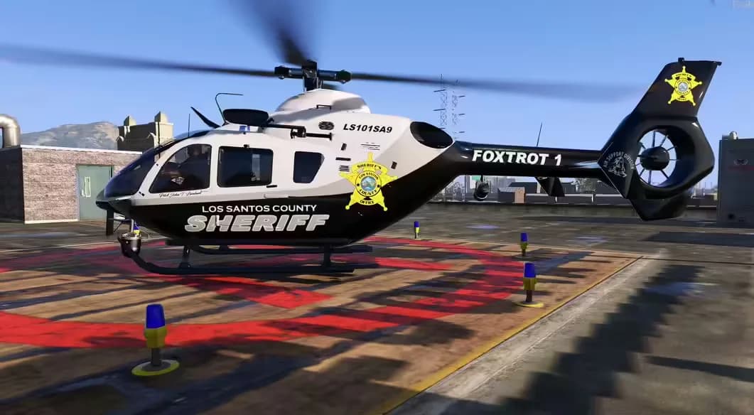 Police Helicopter / Chopper XBR product preview for standalone FiveM servers