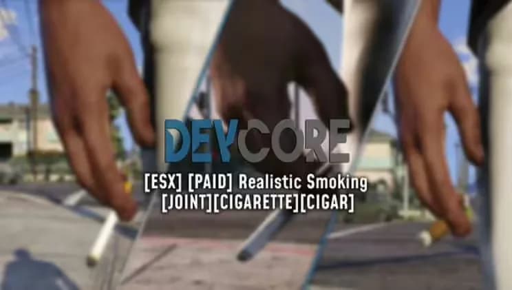 Realistic Smoking product preview for esx FiveM servers
