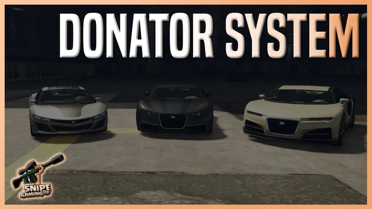 Snipe Donator System product preview for esx FiveM servers