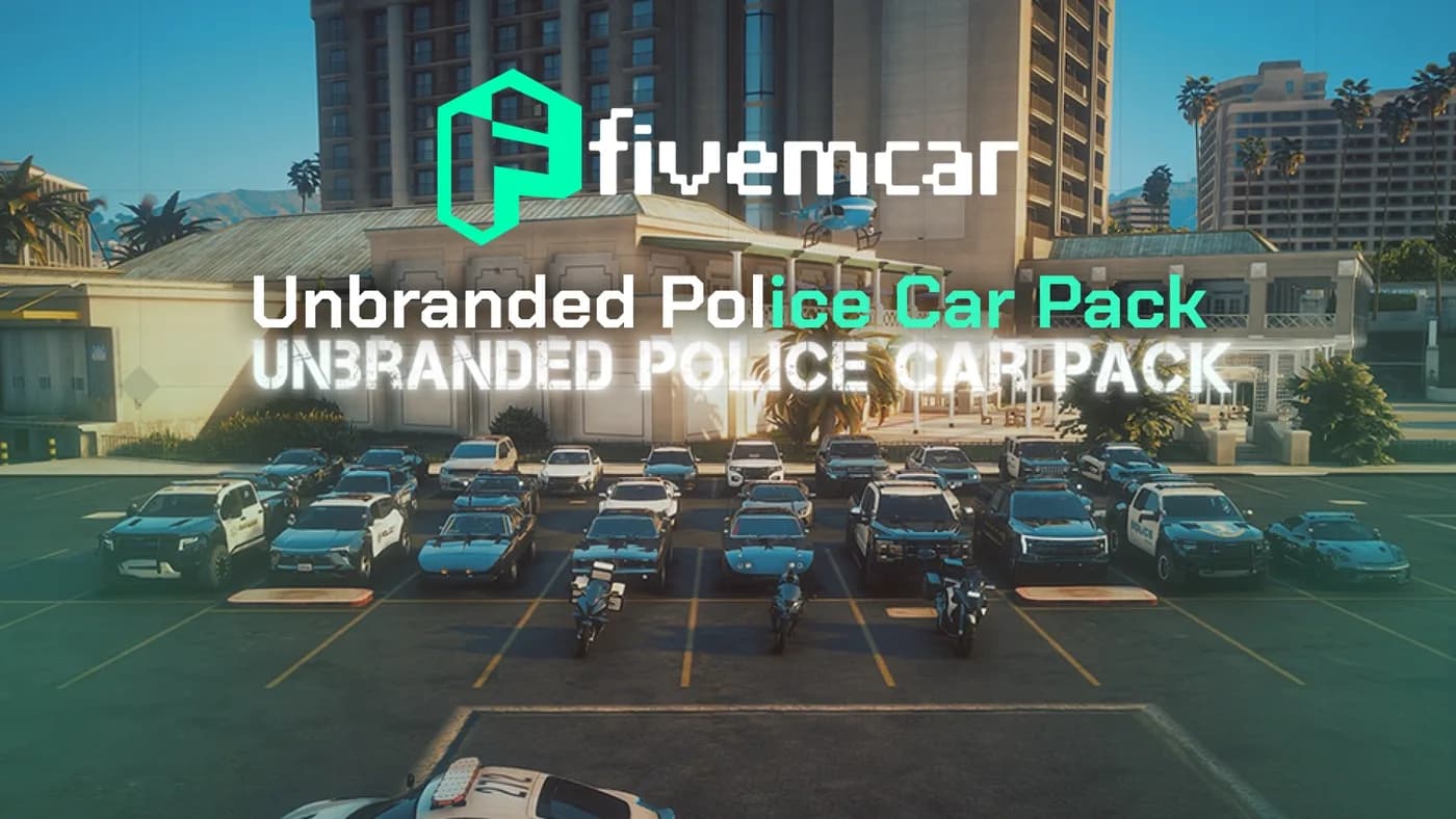 TTModz Unbranded Police Car Pack product preview for esx FiveM servers
