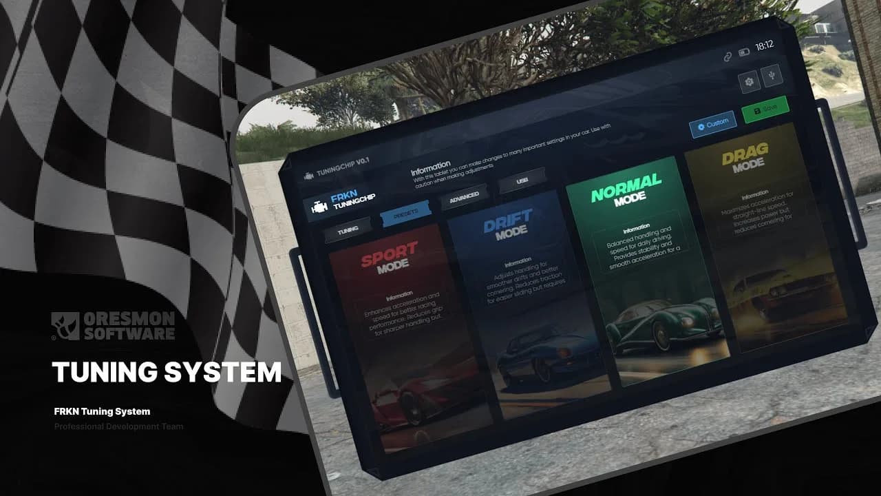 FRKN Tuning System product preview for esx FiveM servers