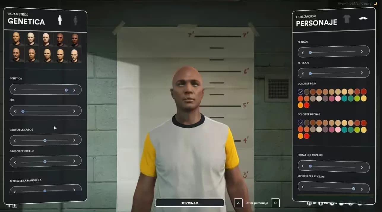 Vex Character Creator product preview for esx FiveM servers