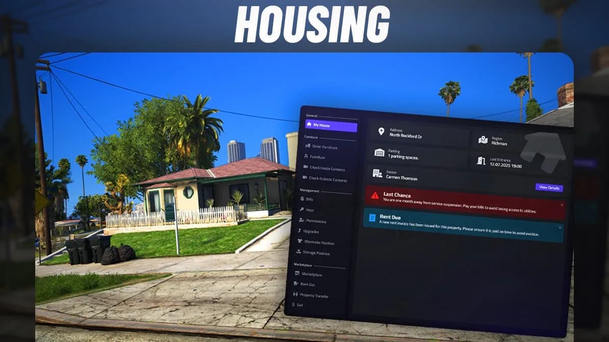 vms Housing product preview for esx FiveM servers