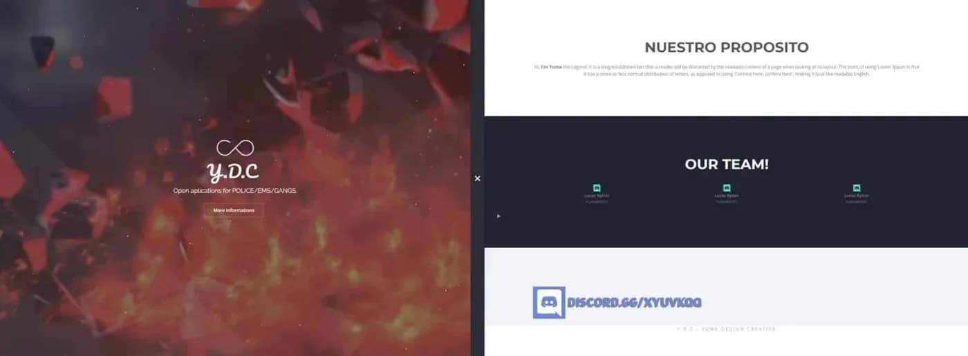 Yume Legend Loading Screen product preview for esx FiveM servers