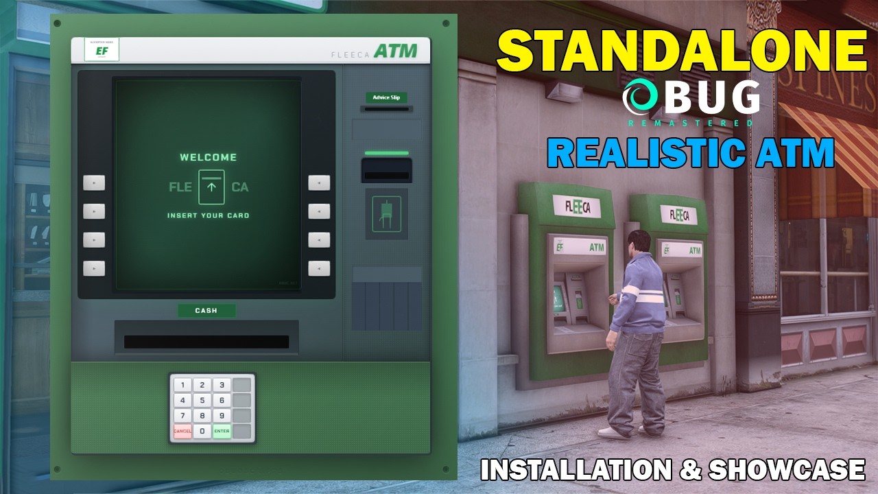 [STANDALONE] 0bug Realistic ATM | Best Fivem ATM System | Installation & Showcase