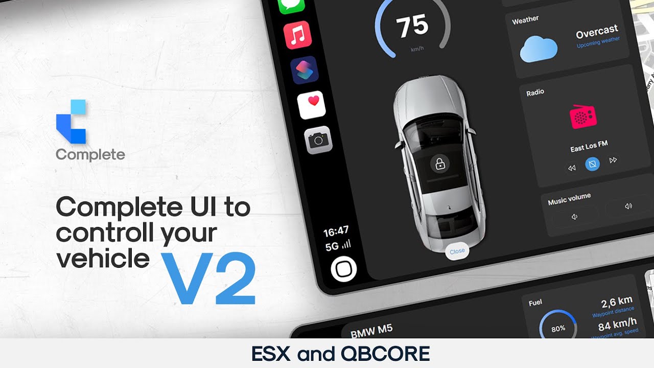 [FiveM] [VER BIOGRAFÍA PARA LA NUEVA VERSIÓN] Carplay Completo V1 | UI para interactuar con tu vehículo
