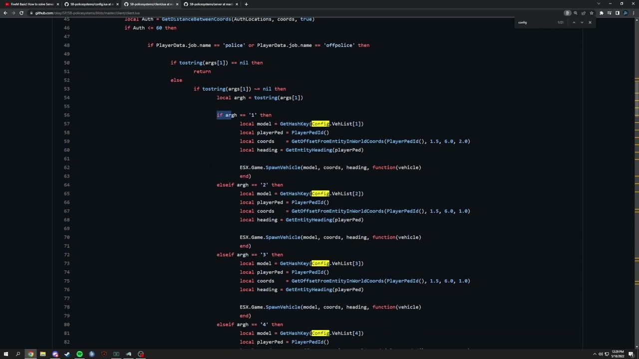 Conceptos básicos de Fivem - Cómo configurar un archivo de configuración para tus scripts