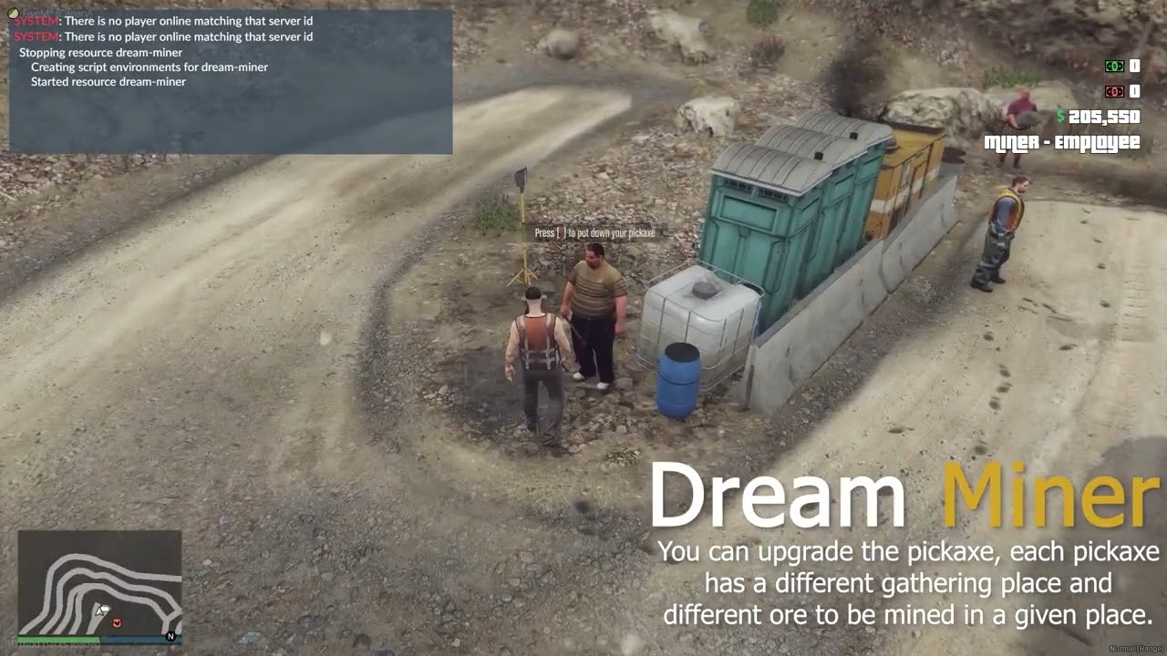 Trabajo de minero de FiveM (Descarga de script)