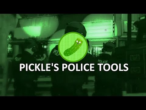 Herramientas policiales de Pickle | ¡Escudos, cámara de serpiente, cámara corporal, botón de pánico y más!