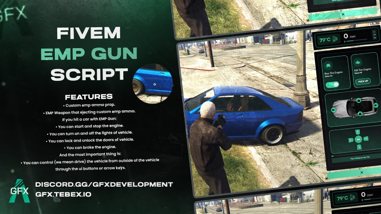 Script de arma GFX EMP (¡Conéctate a vehículos y contrólalos de forma remota!)