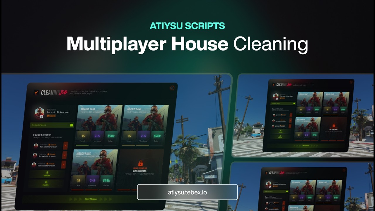 FiveM Multiplayer-Hausreinigungsskript – Kooperativer Spaß | Aty Scripts