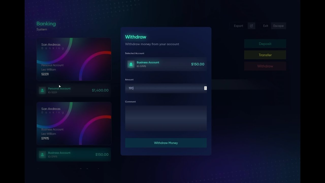 0R-Banking | Inspired Banking Script