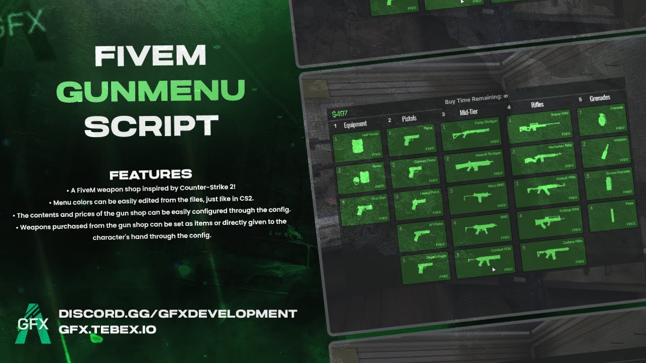 MENU GFX DES ARMES Inspiré de Counter Strike 2