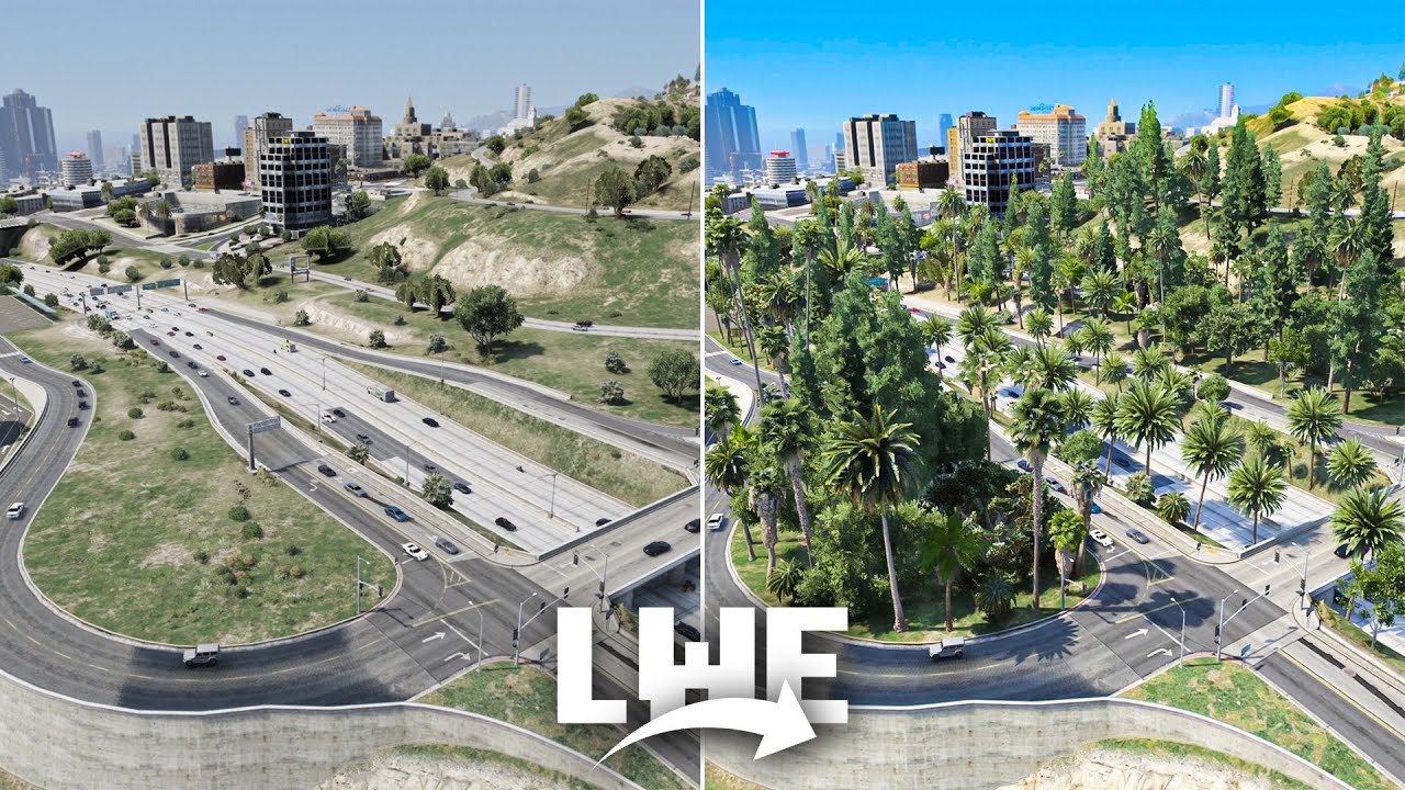 GTA 5: Vanilla vs Lively World Expansion - Comparação lado a lado [4K]