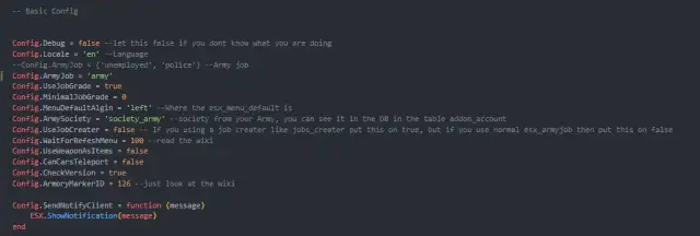 ESX Trabajo del Ejército FiveM vista previa del recurso