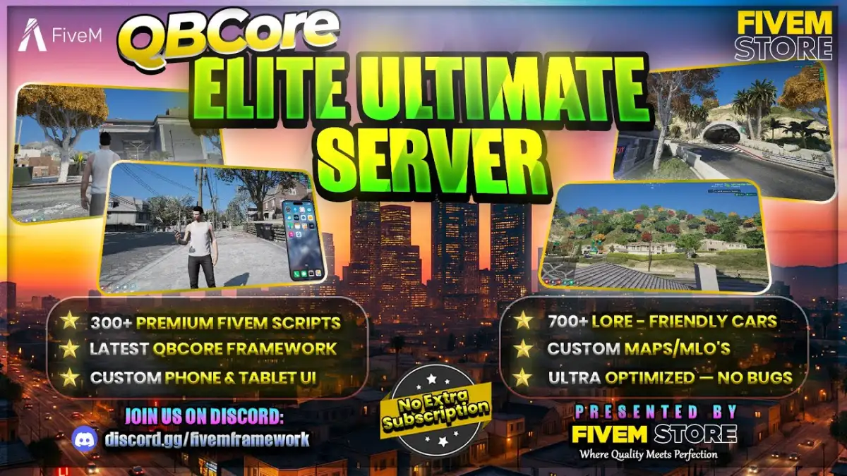 Elite Ultimate QBCore Server - 350+ Scripts & 700 Cars Elite Ultimate QBCore Server - 350+ Scripts & 700 Cars