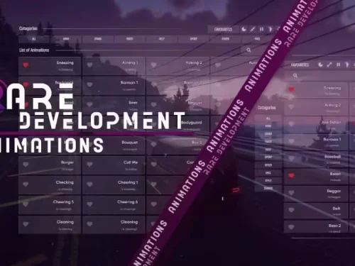 r_animations – Aperçu du menu des animations fivem les plus avancées