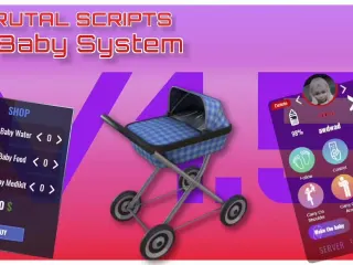 Brutal Scripts FiveM Baby Script menu and stroller preview