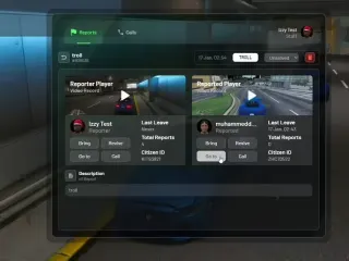 Report System (izzy) FiveM script preview