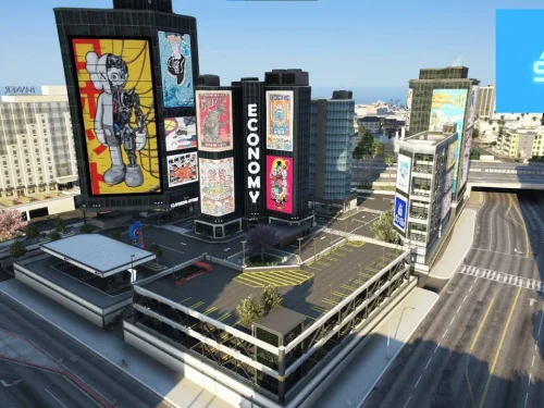Aperçu des ressources de Garage Center MLO pour FiveM