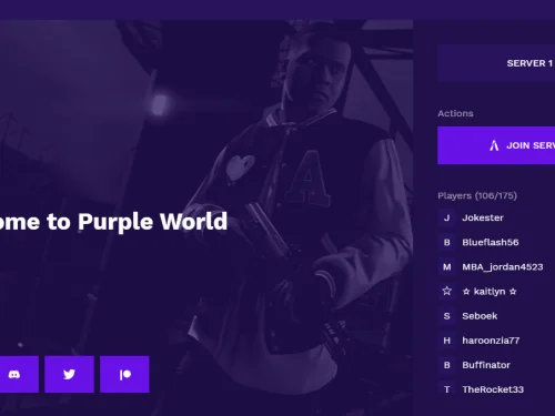 Purple World Launcher | FiveMX FiveM resource preview