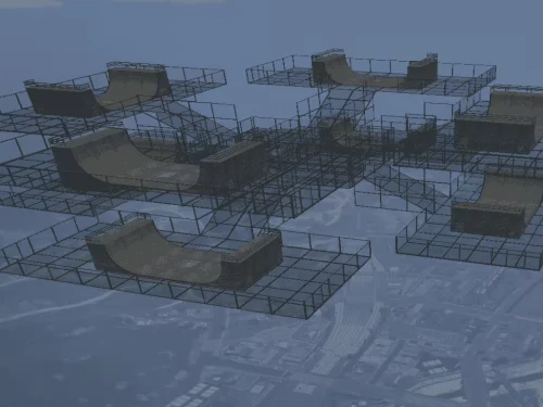 2 Floor Sky Ramps with 8 Ramps FiveM resource preview