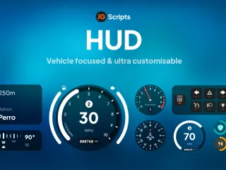 JG HUD FiveM customizable HUD preview
