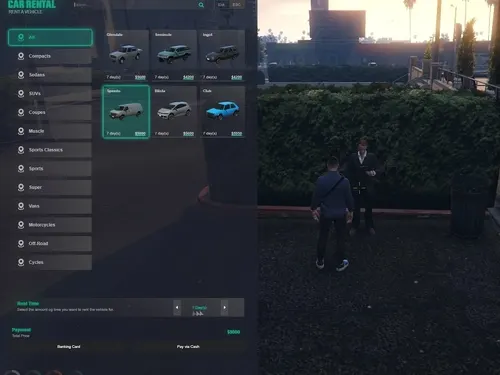 FiveM Mod YesPixel Car Rental