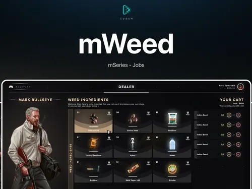 FiveM Mod CodeM mWeed — Sistema de Cultivo de Maconha e Produção de Drogas