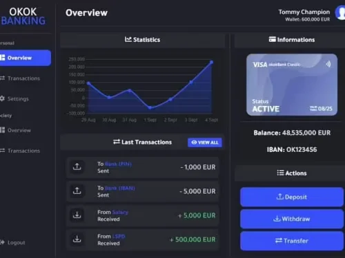 NoPixel Banking (ESX) FiveM resource preview