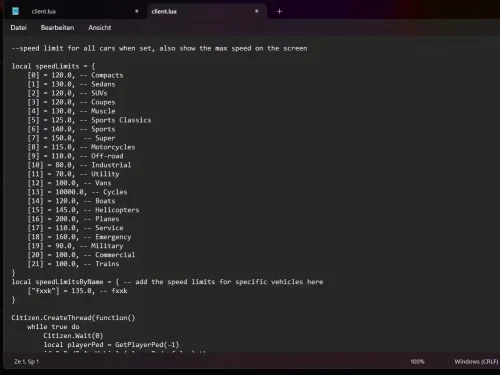 Prévia do recurso SpeedLimit Script FiveM