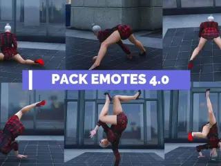 DP Emotes v4.0 FiveM animation menu preview