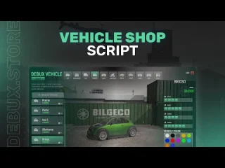 Vehicle Shop (DebuX) (QB/ESX) FiveM resource preview