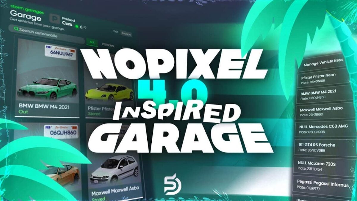 NoPixel 4.0 Garage System FiveM aperçu de la ressource 5