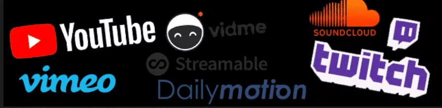 Plataformas compatíveis com este script: YouTube, Dailymotion, Twitch, Soundcloud, Vimeo, Vidme