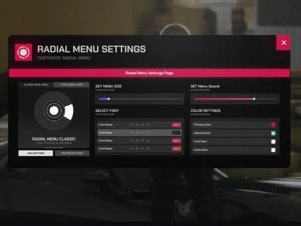 Debux Radial Menu