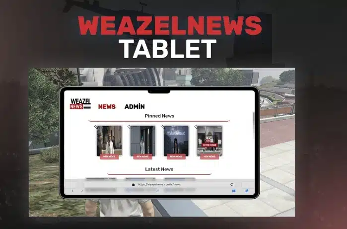 weazel news tablet