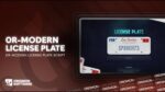 Plaque d'immatriculation moderne