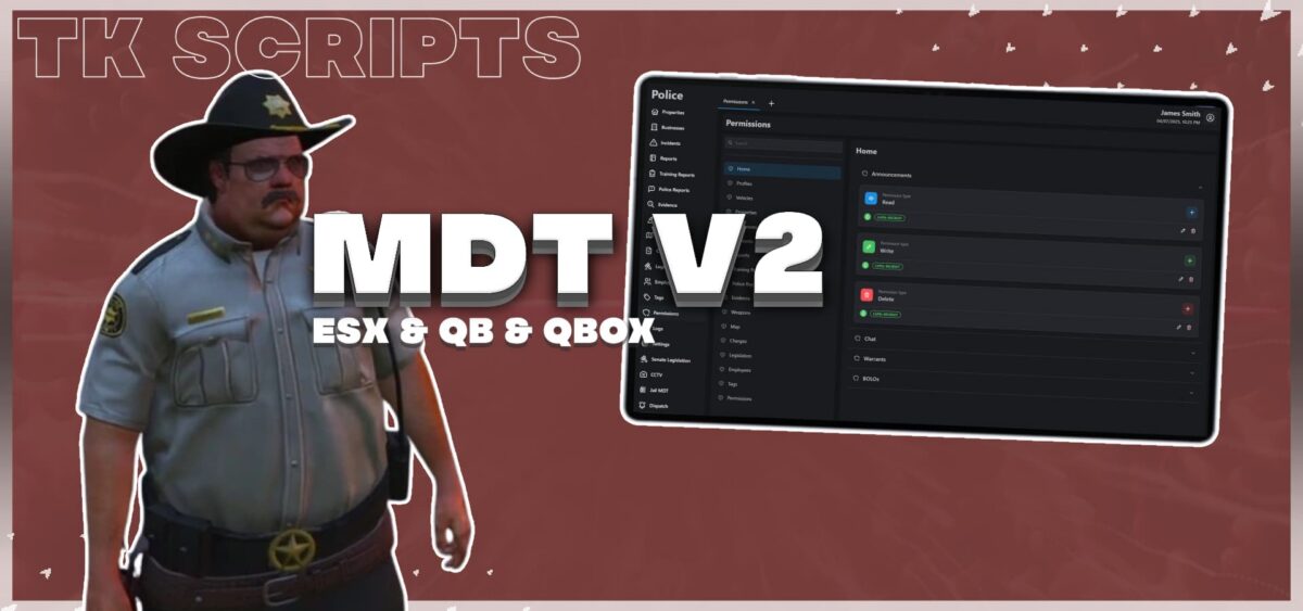 Aperçu de la ressource TK MDT V2 FiveM