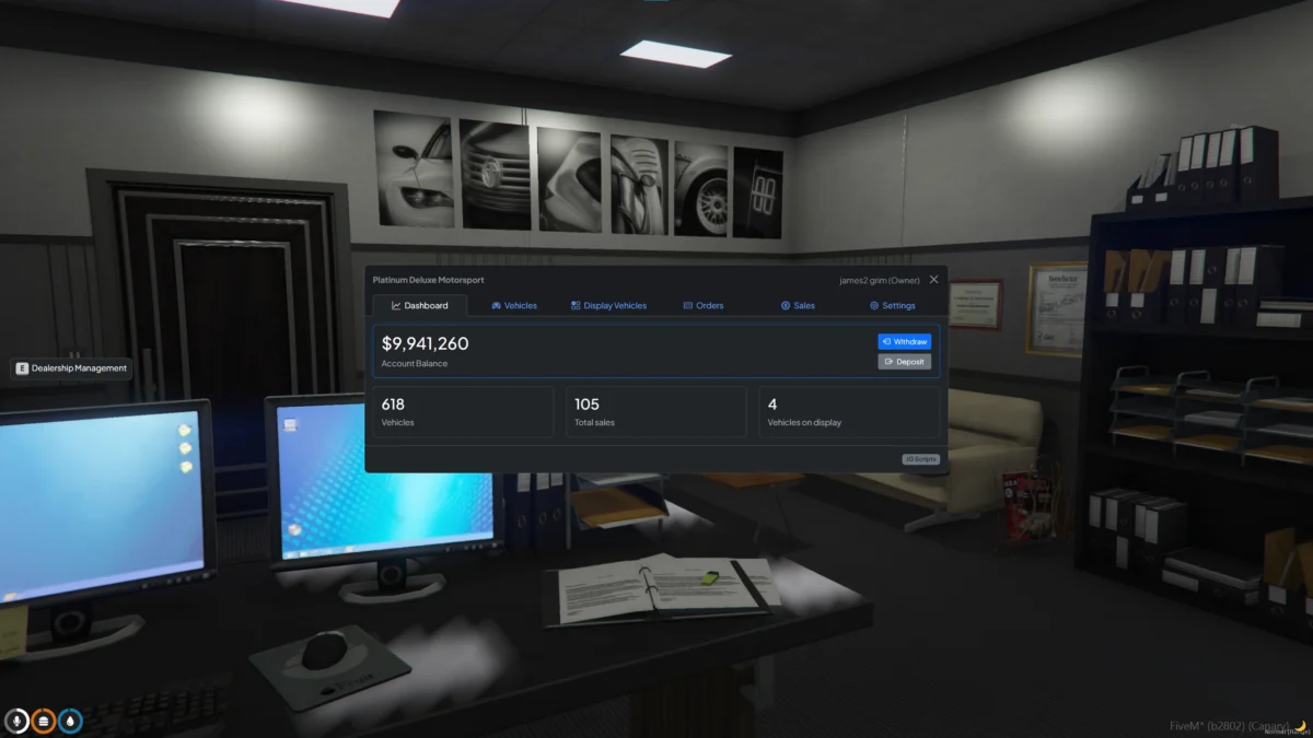 Aperçu de la ressource JG Dealerships FiveM 3
