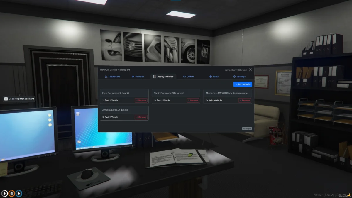 Aperçu de la ressource JG Dealerships FiveM 2