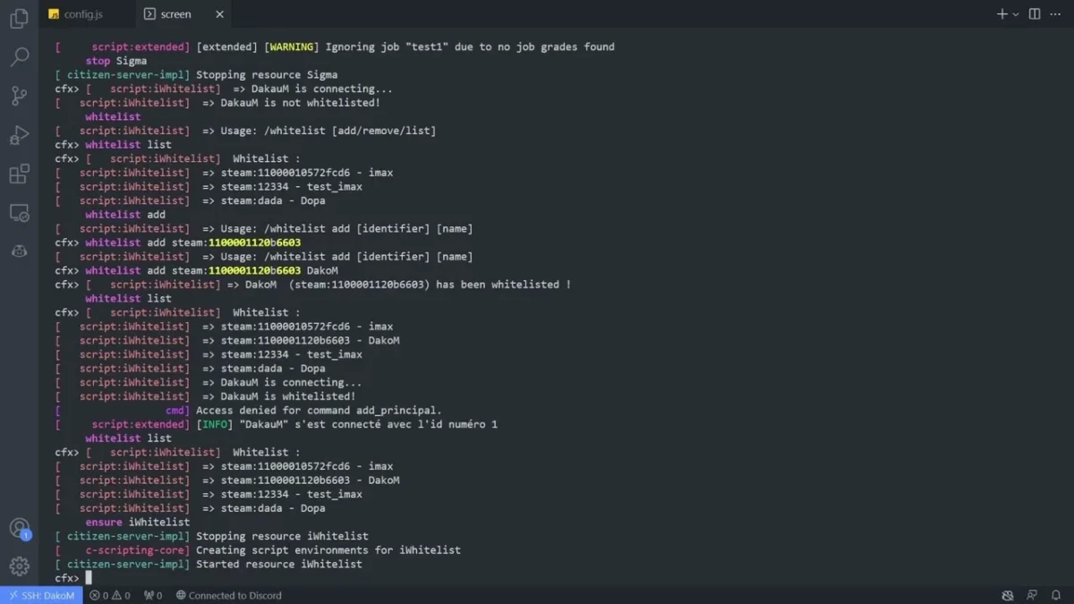 Aperçu de la ressource du système de liste blanche d'ADN FiveM 9