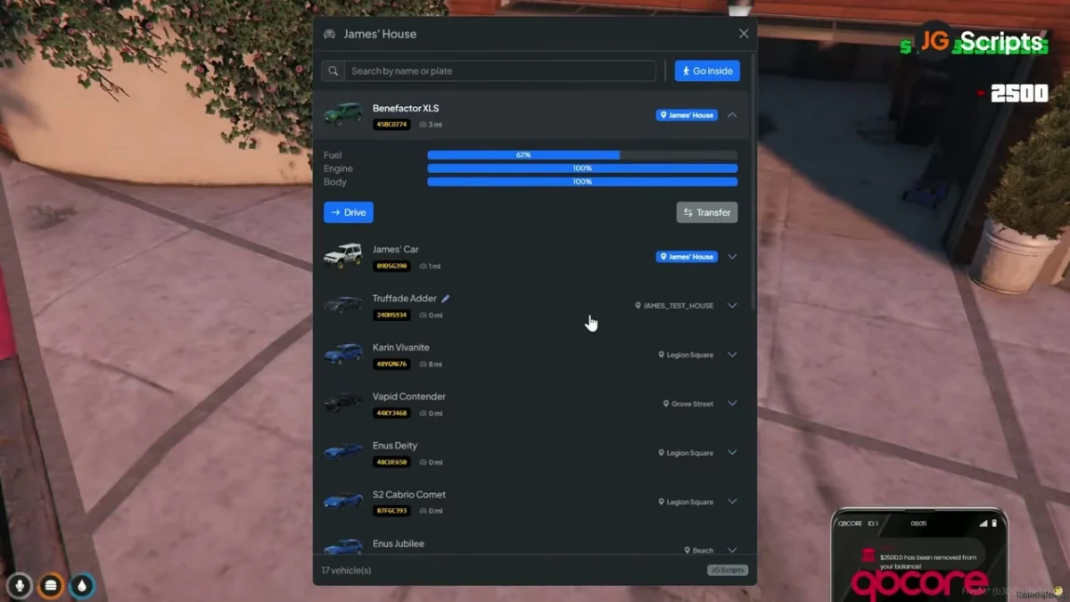 Aperçu de la ressource JG Advanced Garages FiveM 10