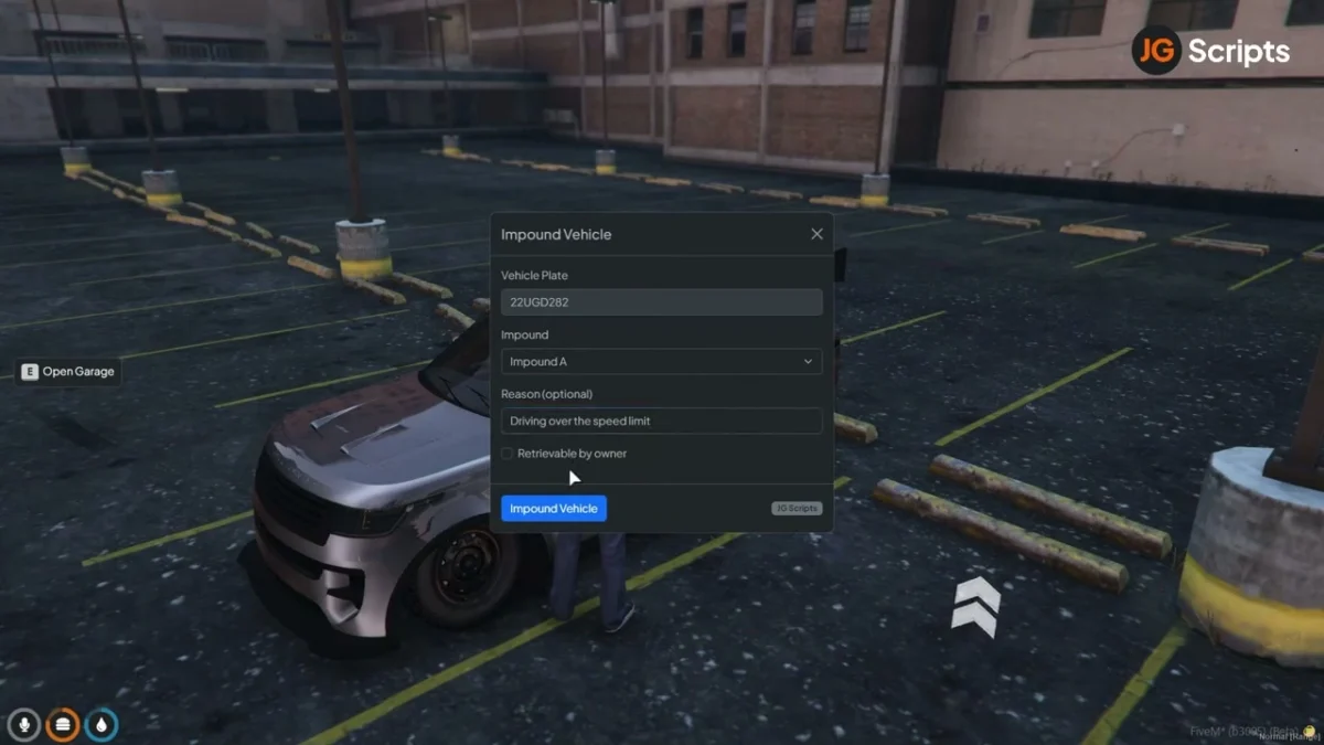 Aperçu de la ressource JG Advanced Garages FiveM 5